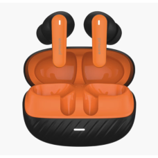 Proove Blitz II TWS bezvadu austiņas ar Hybrid ANC, Bluetooth 6.0 un lietotni – Melnas/Oranžas